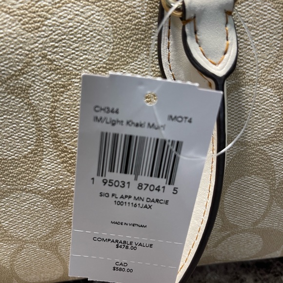 Mini Darcie Carryall Bag In Signature Canvas With Floral Applique - Picture 6 of 14